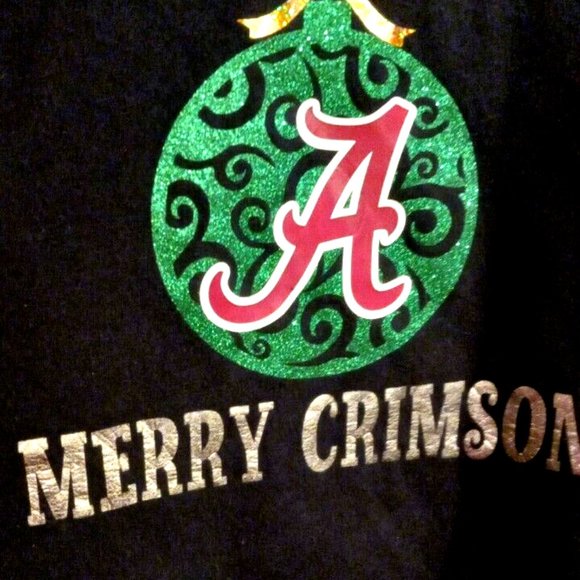 Alabama rolltide Merry Crimson Black Sweatshirt womans XL Alabama roll tide BCG - Picture 2 of 3